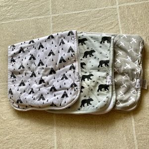 Copper pearl burp rags